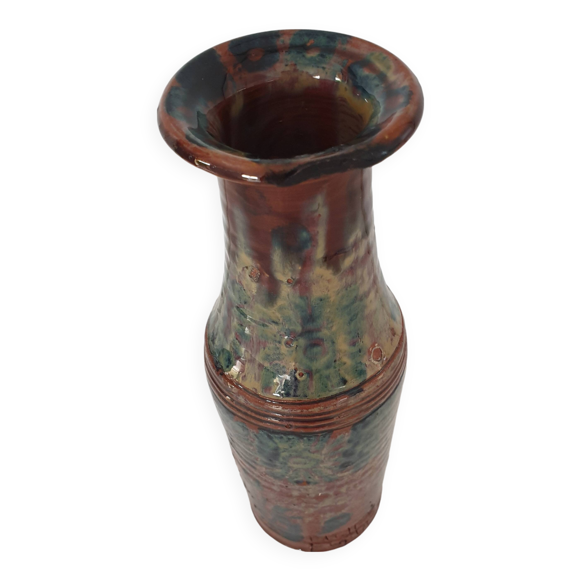 Vase en céramique Signé Dacier / Faque - Hauteur 26.5cm