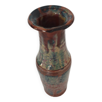 Ceramic vase Signed Dacier / Faque - Height 26.5cm