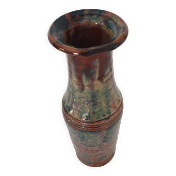 Vase en céramique Signé Dacier / Faque - Hauteur 26.5cm