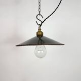 Industrial Black Enamel Light, 1930s