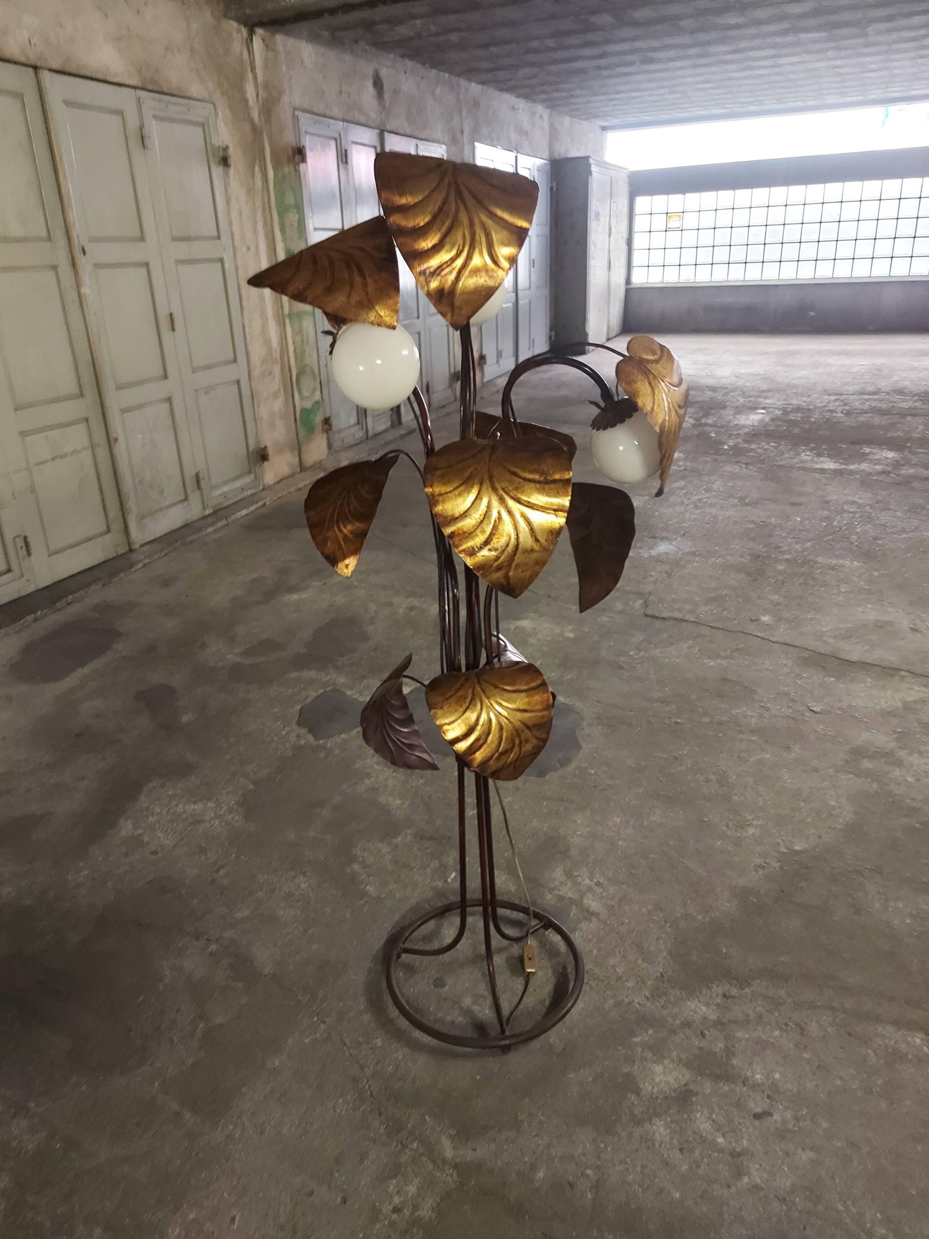 Floor lamp rhubarb leaf 70s