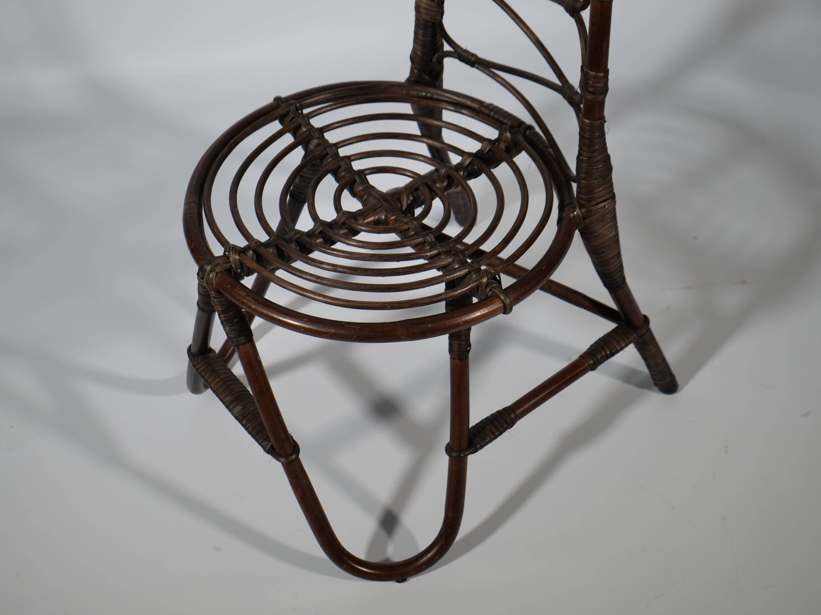 Chaise Haute en Bambou par Dirk Van Sliedrecht pour Rohe Noordwolde, 1950s