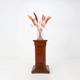 Console ou piédestal en laiton et bois de style antique du XXe siècle