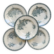 Set of 5 antique deep plates "Terre de Fer"