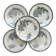 Set of 5 antique deep plates "Terre de Fer"