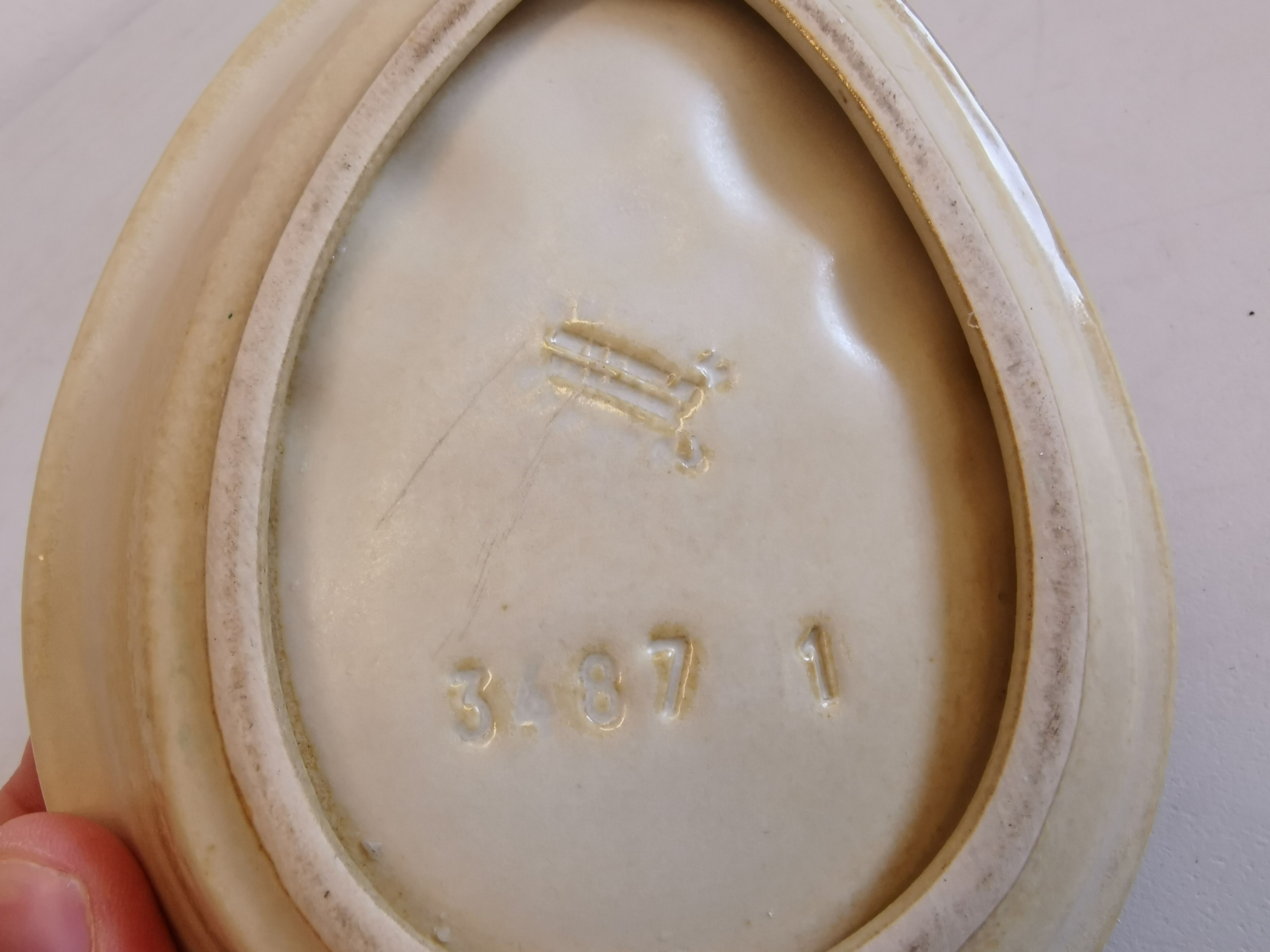 Ceramic candle holder, produced by Danish Søholm and designed by Einar Johansen.
