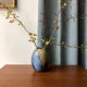 Vase émail bleu et beige