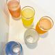 X5 multicolor granite glasses from the 50s/retro/kitchen/vintage