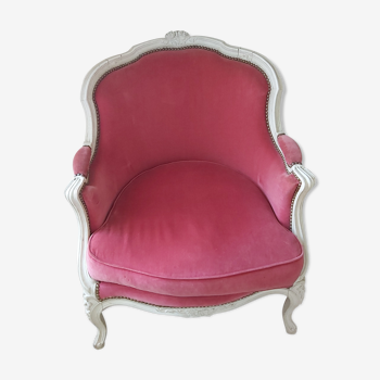 Fauteuil bergère rose