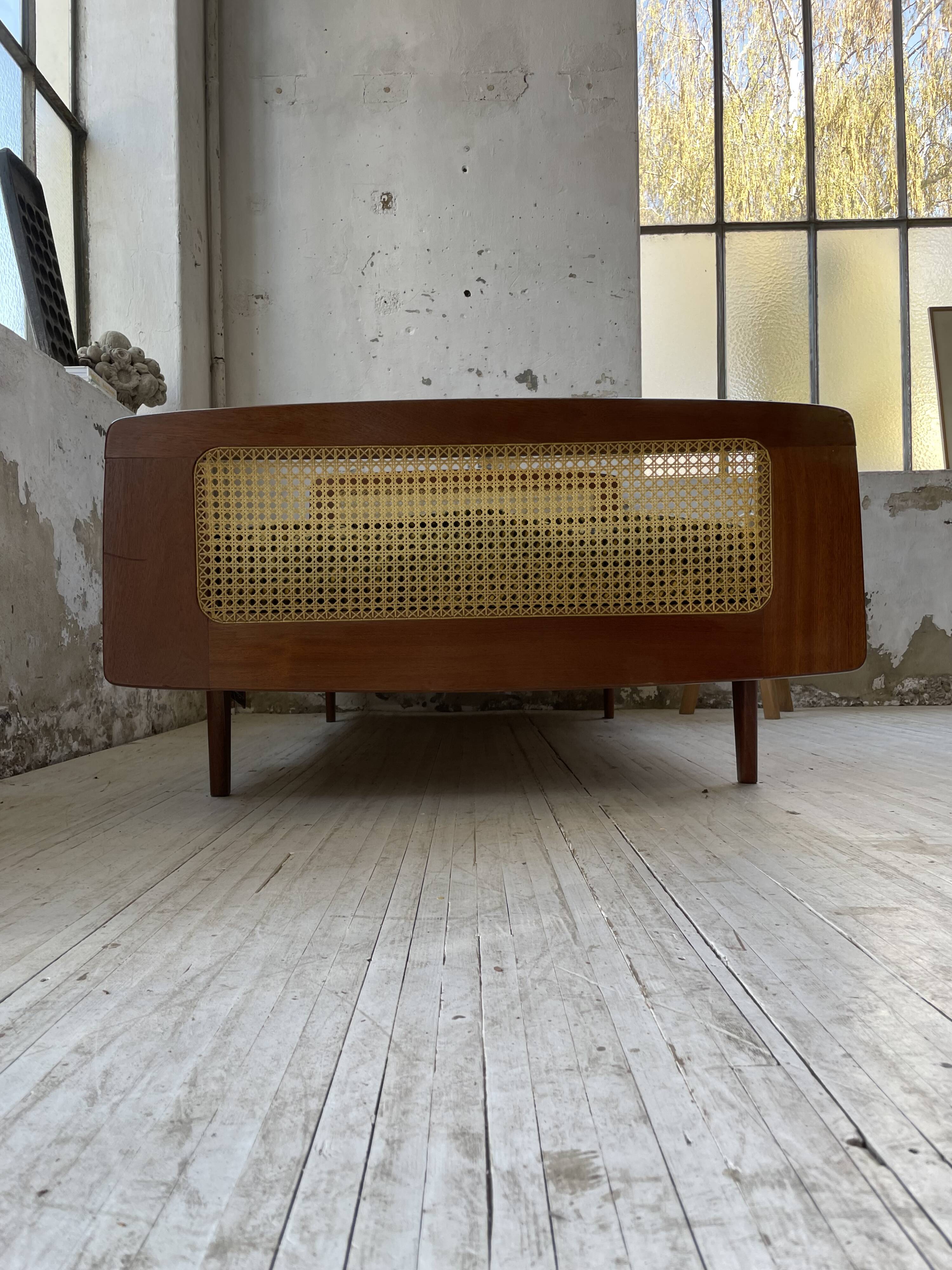 Lit Roset SNA teck et cannage 1 place