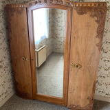 Art deco cabinet in carved wood