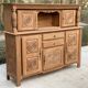 2-part Breton sideboard renovated in solid raw oak 200cm