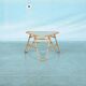 Vintage rattan coffee table from the sixties, bohemian rattan side table.