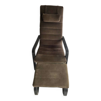 Vintage Ikea Puong armchair and footrest