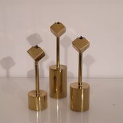 Lot de bougeoirs vintage scandinave en laiton