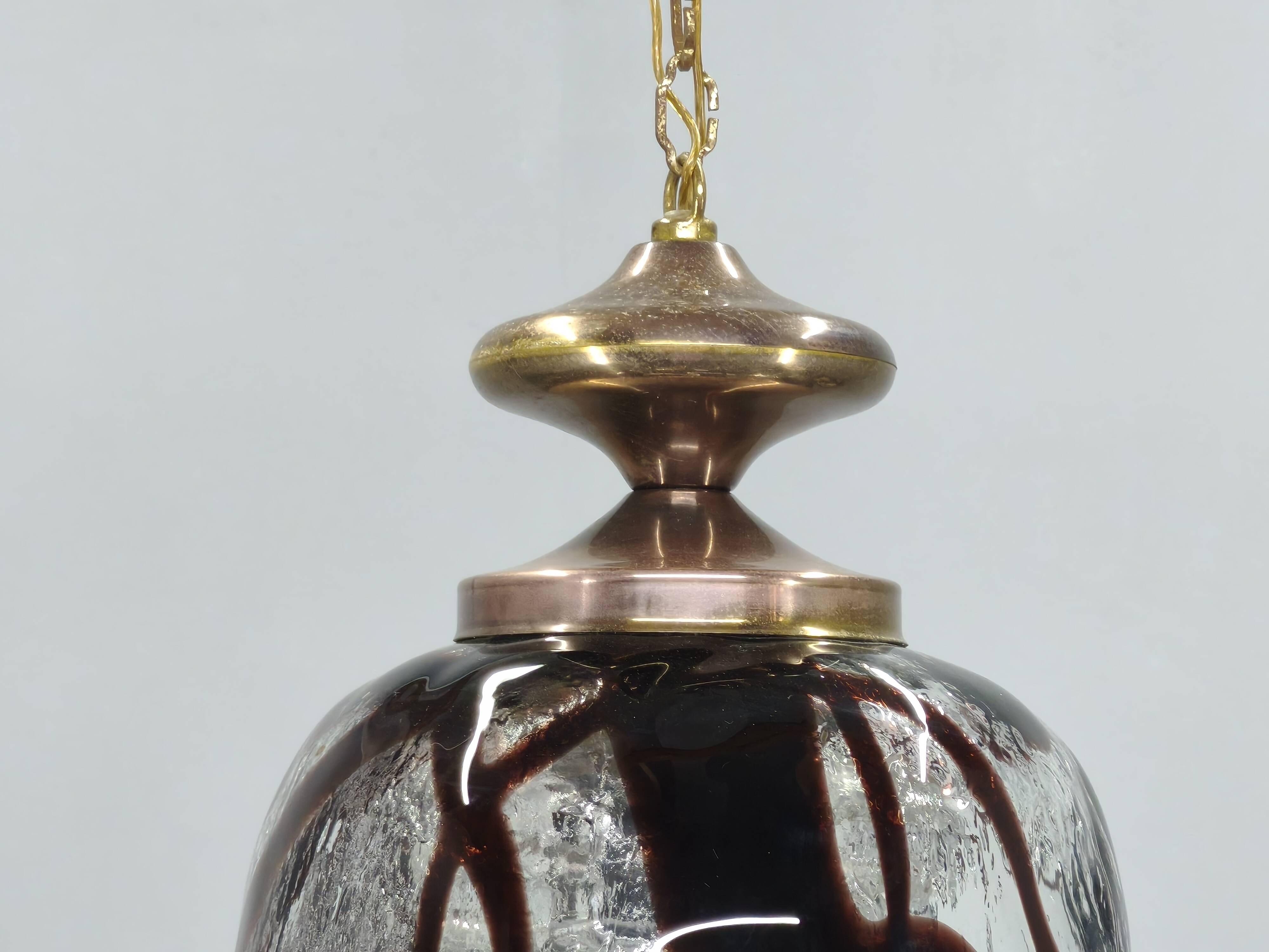 Pair of Murano Glass Pendant Lights, Italy, 1960s