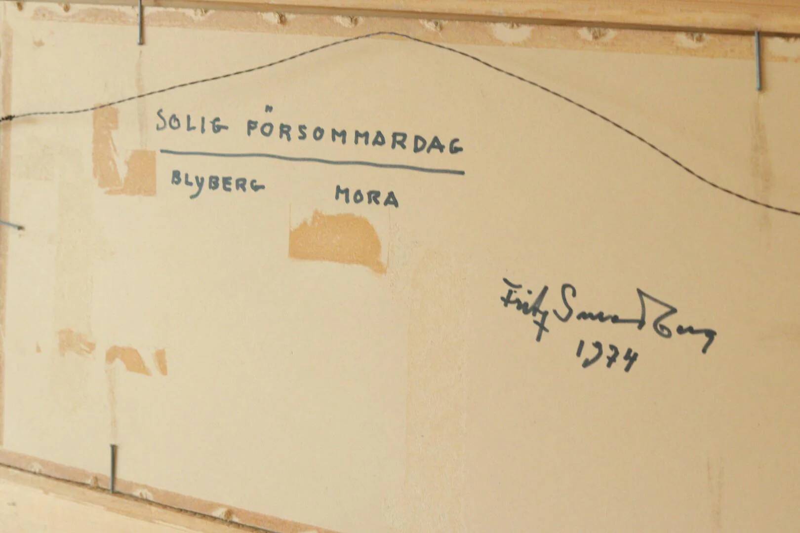 Huile sur panneau suédoise "Solig Försommardag", Fritz Smedberg