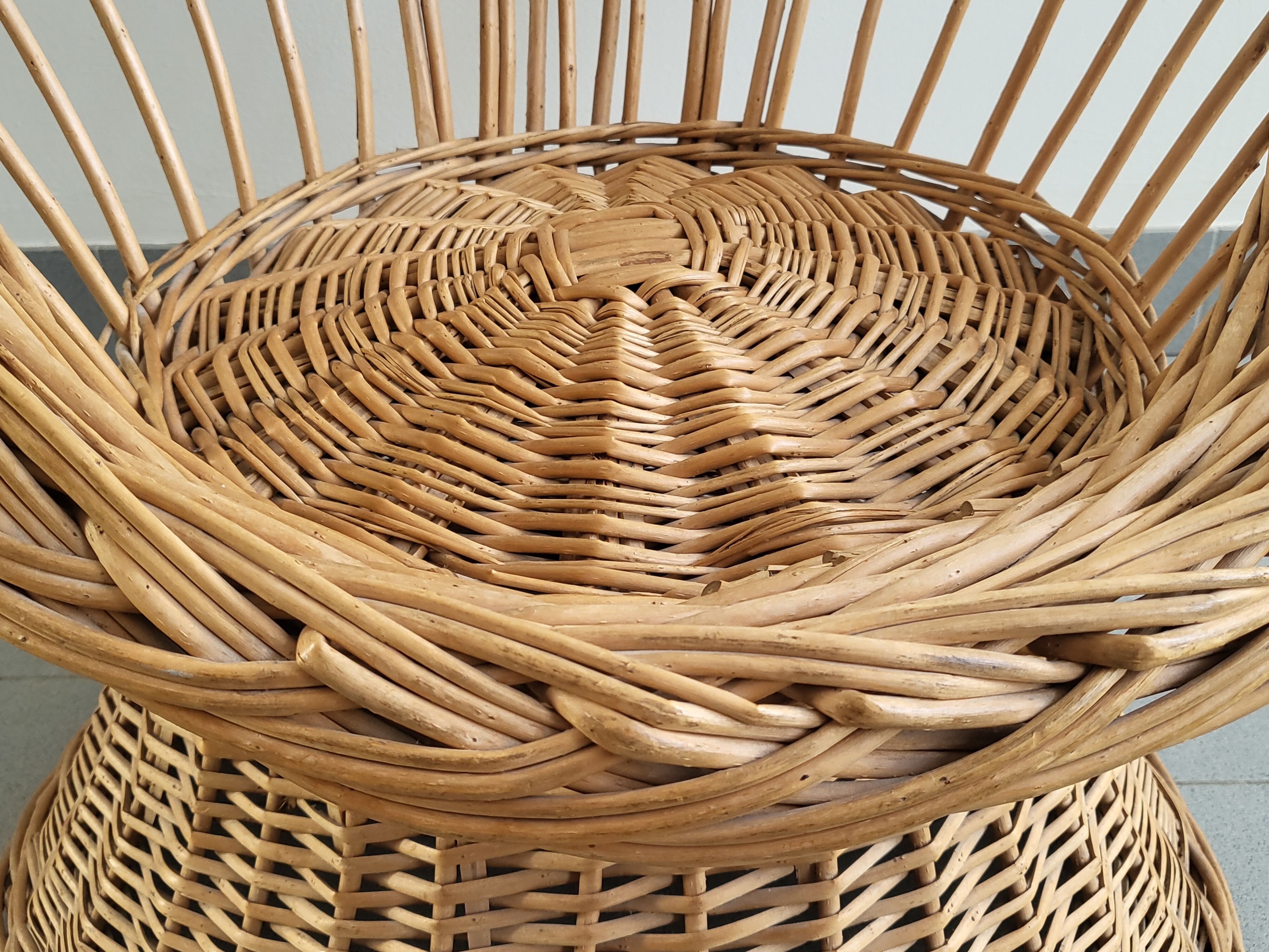 Vintage rattan armchair 1960