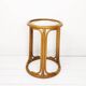 Table d'appoint bambou rond plateau en verre table basse midcentury boho salon petite table marron
