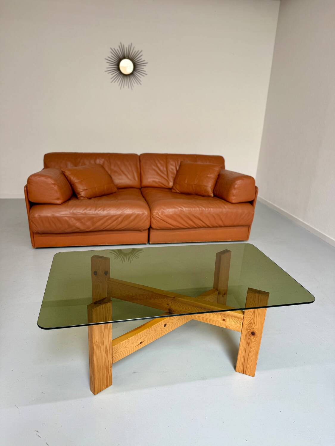 DESEDE ds 76 vintage design camel leather 2-seater sofa