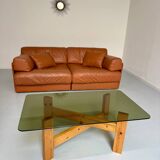 DESEDE ds 76 vintage design camel leather 2-seater sofa