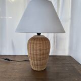 Wicker table lamp