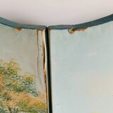 Painted canvas screen