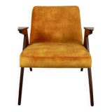 Yellow Gold Chameleon Bunny Armchair attributed to Jozef Chierowski, 1970s
