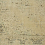Handmade Oriental Unique 1980s 283 cm x 324 cm Beige Wool Carpet
