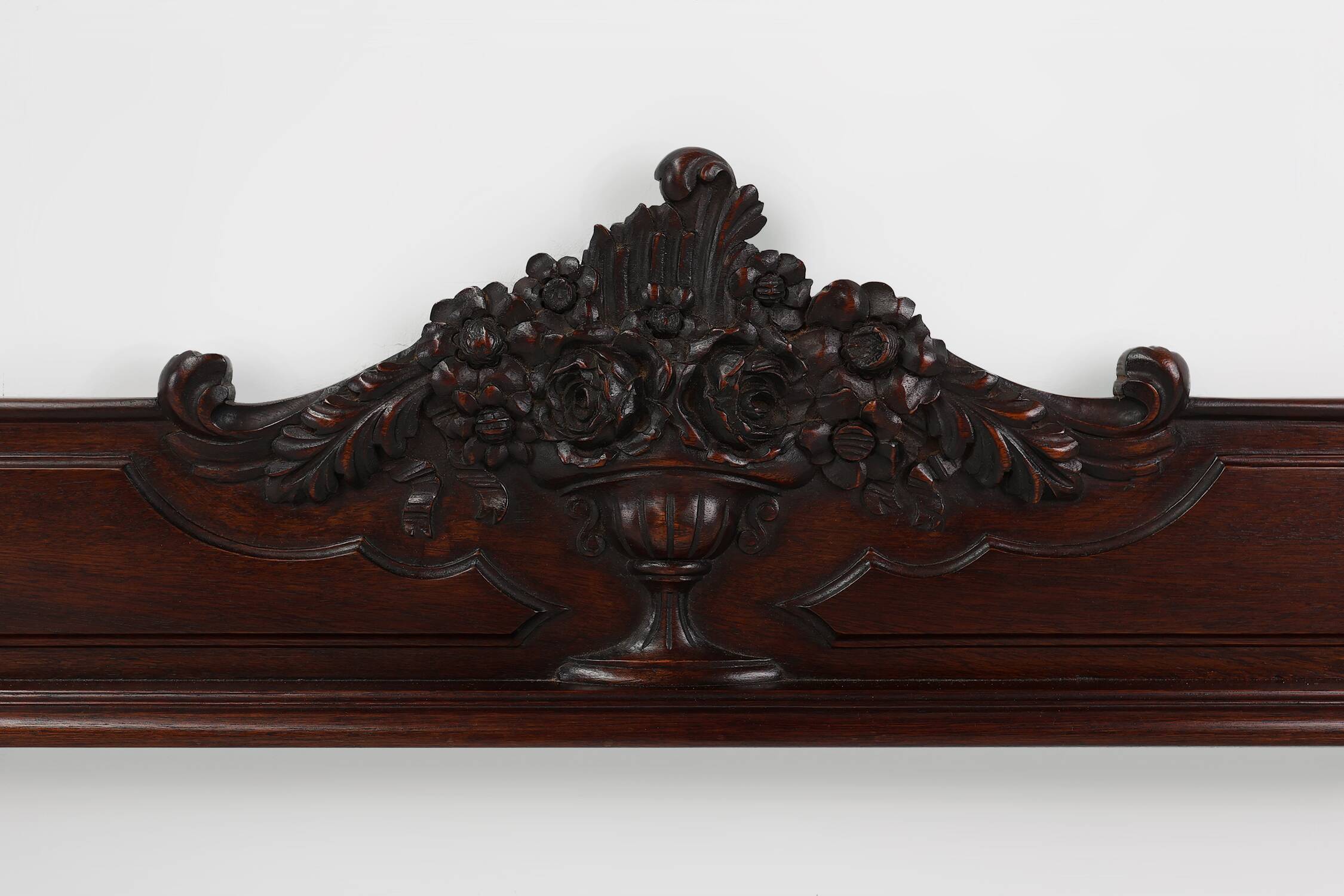 Antique sculpted oak frieze or wall ornament, France ca. 1900