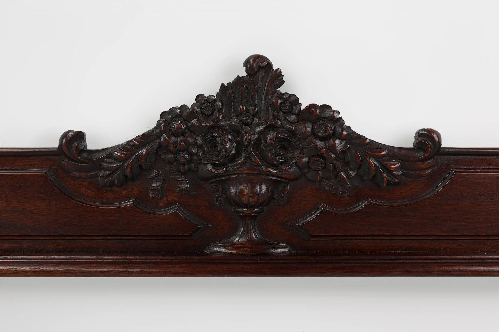 Antique sculpted oak frieze or wall ornament, France ca. 1900