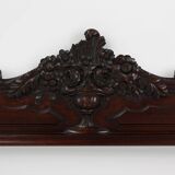 Antique sculpted oak frieze or wall ornament, France ca. 1900