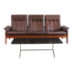 Brown leather 3-seater sofa, Sven Ellekaer for Skipper, 1982.
