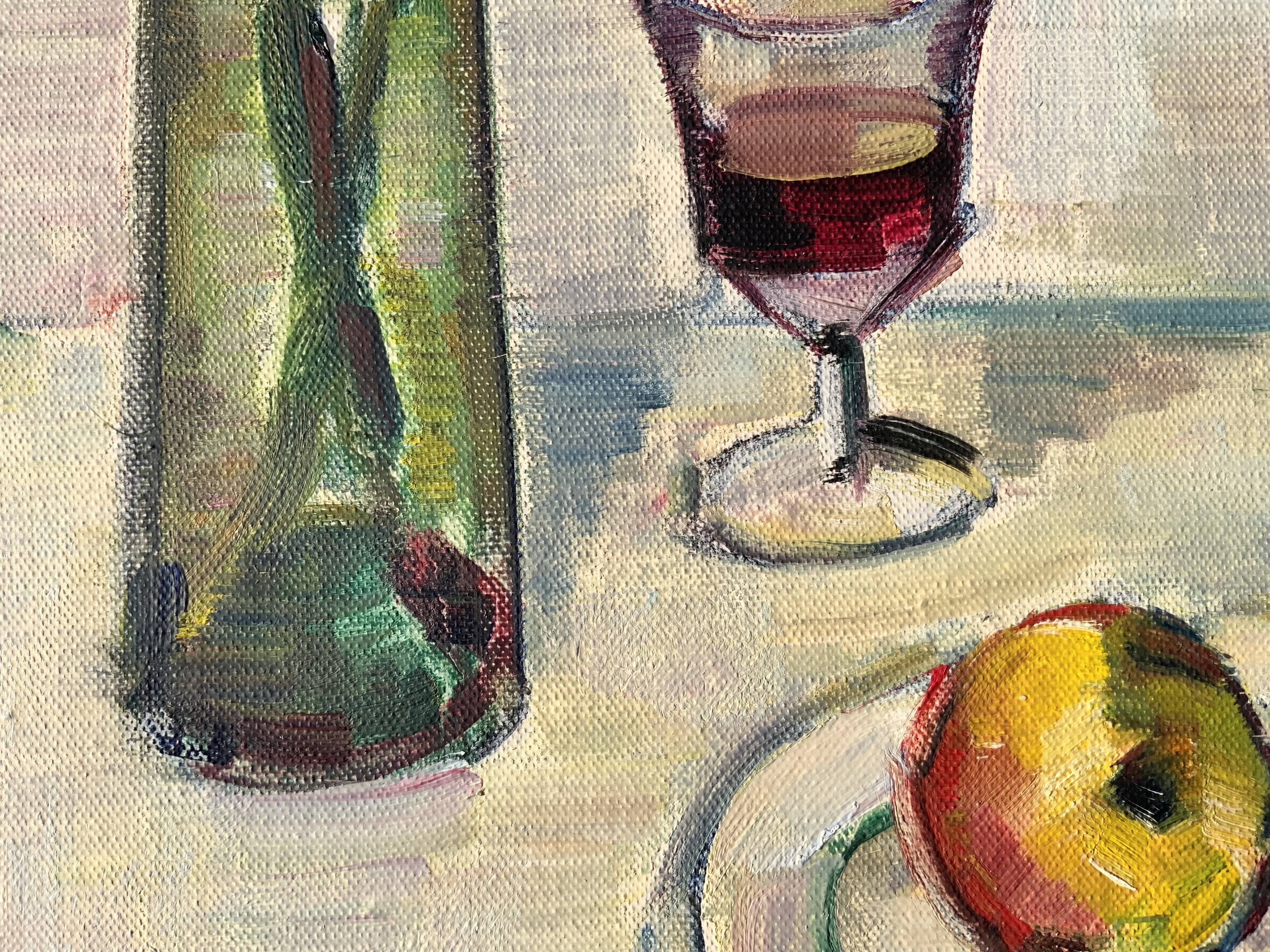 Original Stillife Mid 20th Century Swedish Oil Painting signed by Napoleon Frank 1960s