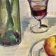 Original Stillife Mid 20th Century Swedish Oil Painting signed by Napoleon Frank 1960s