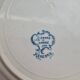 Antique plate Saint-Amand & Hamage Regency model – blue lace decoration