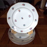 6 flat porcelain plates