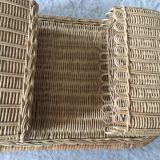 Natural rattan wall shelf