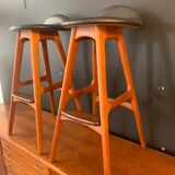 Oddense Maskinsnedkeri , Rare pair of Scandinavian stool .