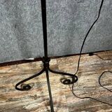 According to Gilbert Poillerat: wrought iron tripod floor lamp circa 1940