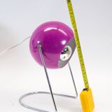 Lampe de table de l’ère spatiale | violet et chrome | Millésime années 70