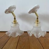 Pair of vintage tulip wall lights