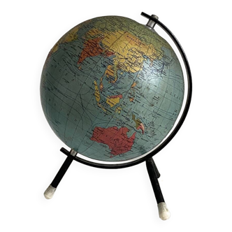 Tripod terrestrial globe 1962