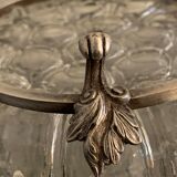 Reims glass flower spade with silver metal footing