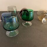 6 verres à pied en cristallin pour digestif ou cognac