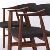 2 chaises vintage de Thomas Harlev, modèle 213, danois, pour Farstrup, teck, années 1960.