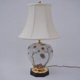 Giulia Mangani porcelain lamp chinoiserie with lychee, 1950`s ca, Italian