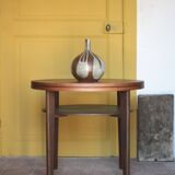 Vintage table, wooden table, two-tier table, living room table, side table.