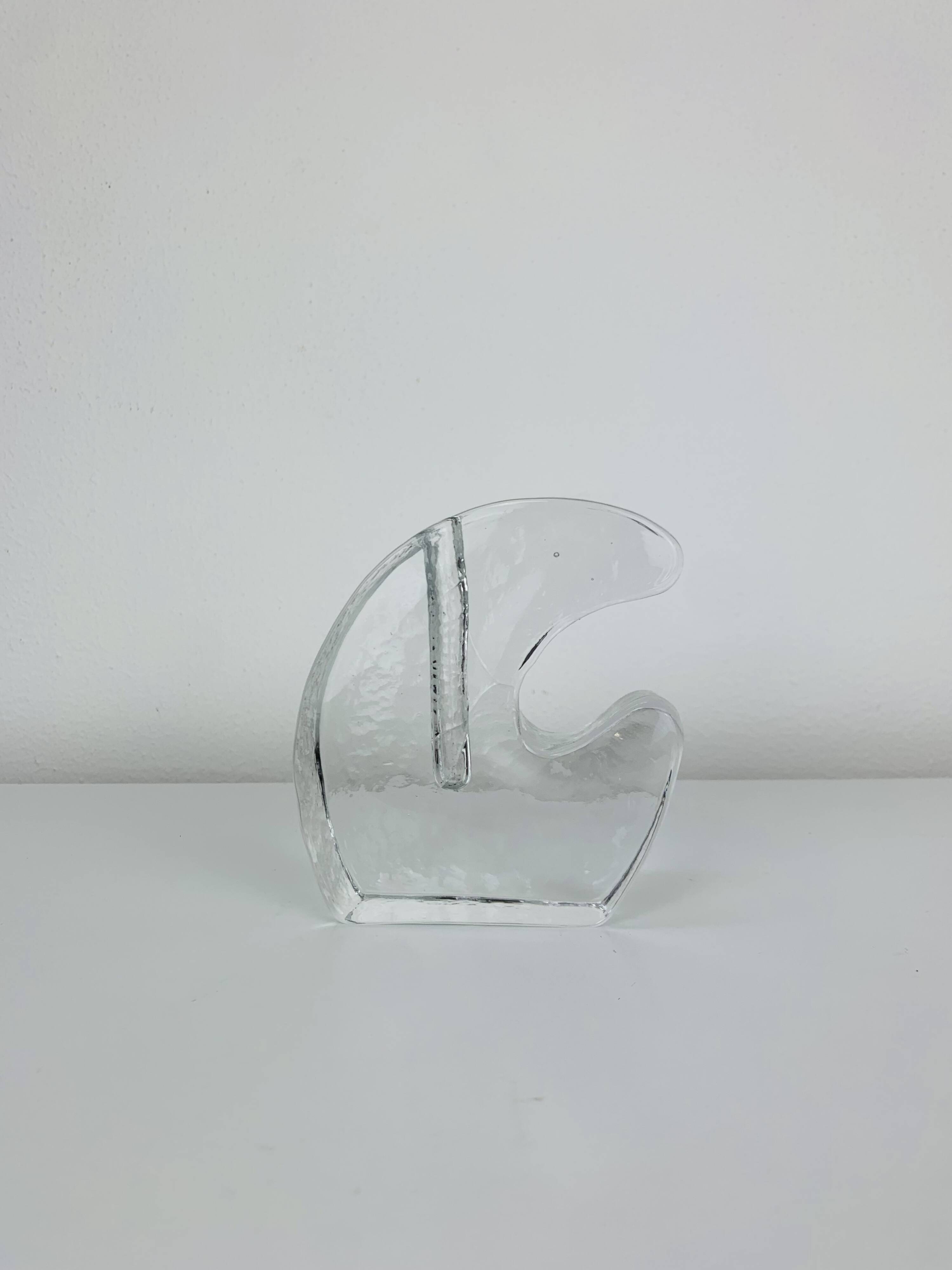 Vase soliflore en verre vintage