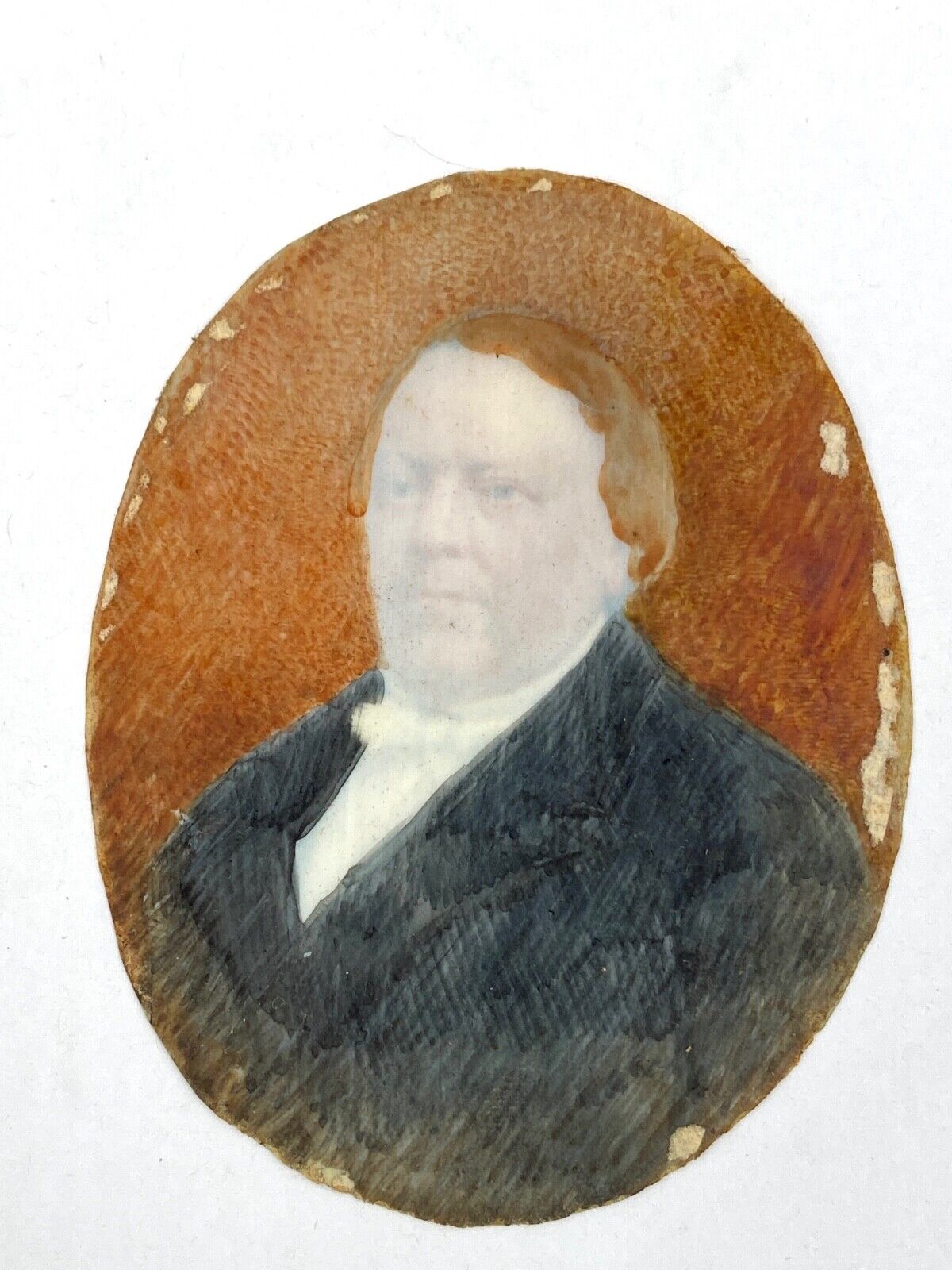 Miniature painted,  signature to identify nineteenth century man